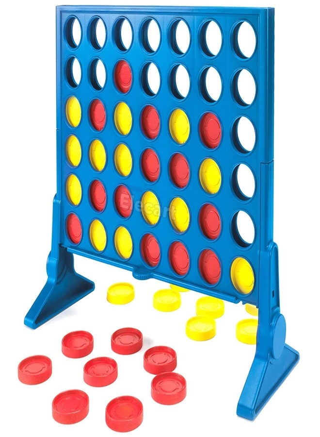Elecart Classic Game of Join Four in a Row Grid Plot 4 in a Row in a Line Exciting Strategy Game for 2 Players Ages 3 & Up for Kids Teens Adults Compact Board Game Multicolor - Image 1